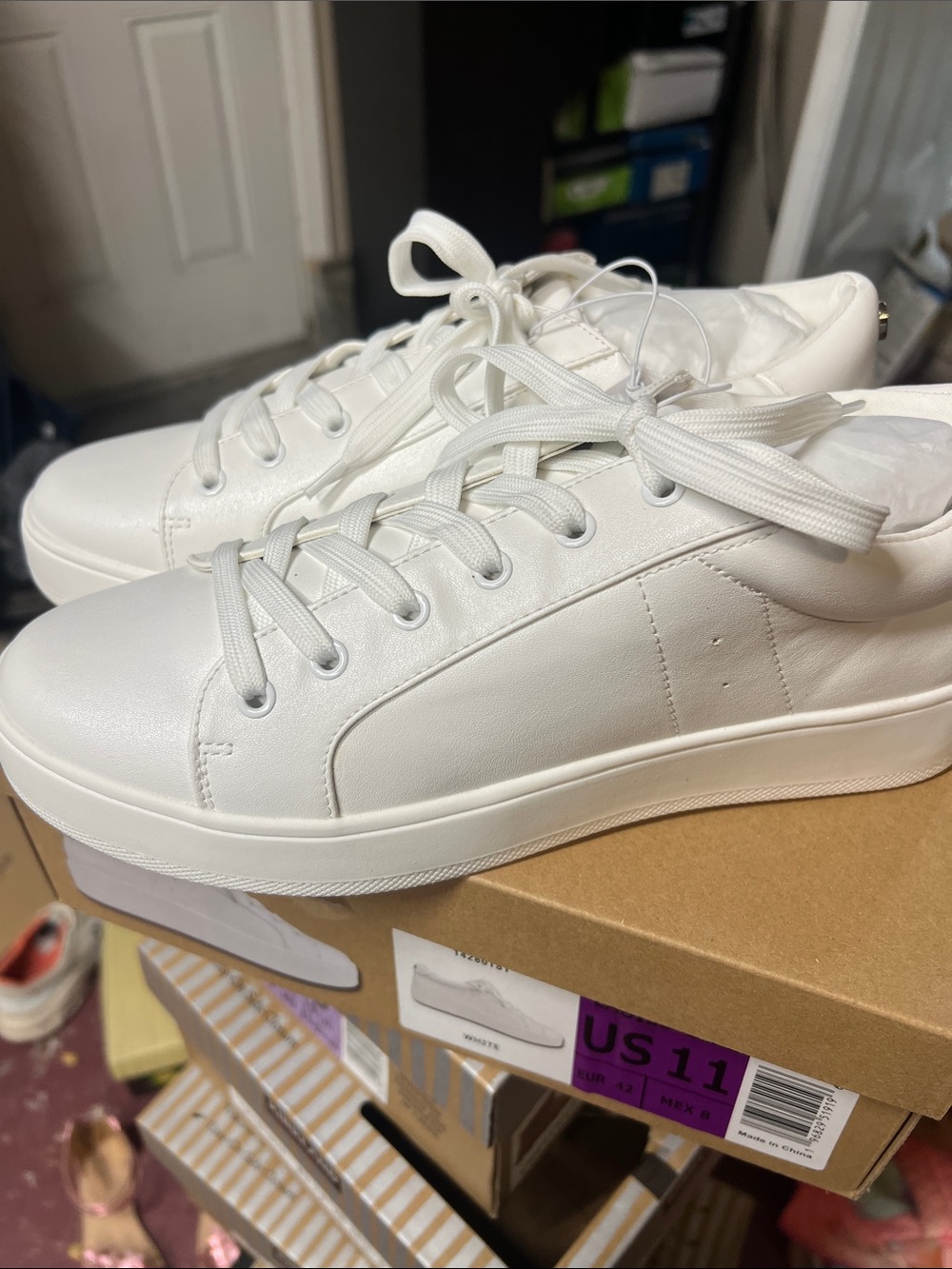 Steve Madden Women's White Low-Top Platform Sneakers